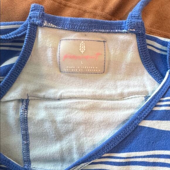 Free People Movement Hot Shot Onesie in River Blue Combo RARE Size large - Picture 7 of 9